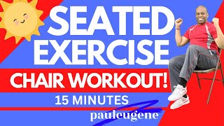 15 Minute Easy Seated Chair Exercise Workout | Beginner \& Senior Friendly | No Music | Sit Be Fit!