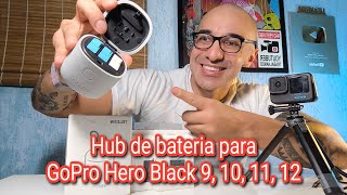 Bateria e carregador Telesin para GoPro hero black 09, 10, 11, 12.