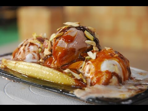 Video: Caramelized Bananas With Ice Cream And Nuts