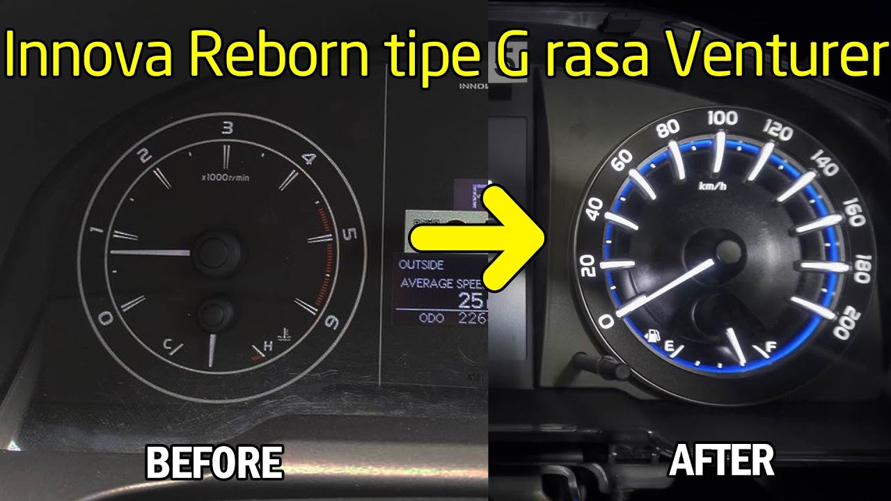 Upgrade Speedometer Innova Reborn Tipe G jadi Venturer (Bensin/Solar ...