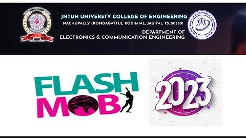 #FLASH MOB 2023 || JNTUHUCEJ || ECE DEPARTMENT || EMBLAZON