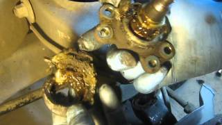 Replace top ball joint and shocks Holden rodeo, heat up old ball join to remove
