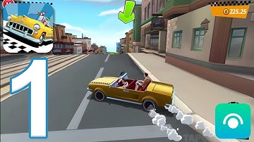 Crazy Taxi City Rush - Gameplay Walkthrough Part 1 - Downtown (iOS, Android)