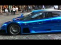 Insanely loud blue chrome Mercedes CLK-GTR in Tokyo (Turn volume MAX!!)