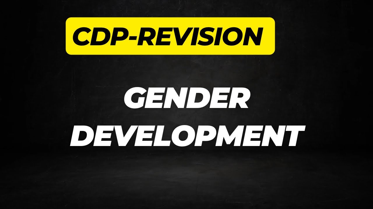 Gender development- Sex and gender, gender bias and gender stereotypes