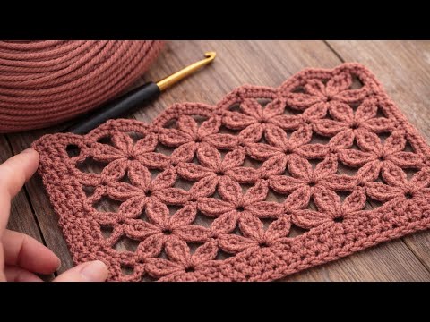 New Crochet Stitch! Easy 2-Row Eye-Catching Shawl & Scarf Pattern