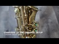 an overview of the original factory setup on a selmer mark vi saxophone