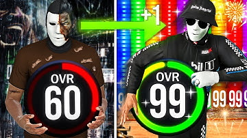 THE PERFECT BUILD 60 OVR to 99 OVR But Every Point is +1 ATTRIBUTE Upgrade on NBA 2K25