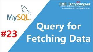 MySQLi - Select Query for Fetching Data in Core PHP
