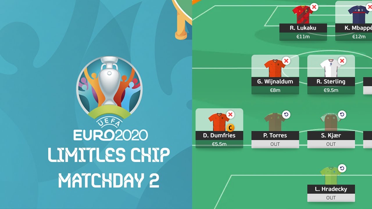 Euro Fantasy Matchday 2 Limitless Team Selection