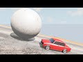 ГИГАНТСКИЙ БЕТОННЫЙ ШАР против МАШИН - BeamNG Drive аварии.