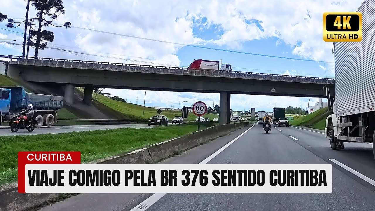 Gosta de viajar? Então Viaje comigo pela BR 376 sentido Curitiba Paraná 4k 2026