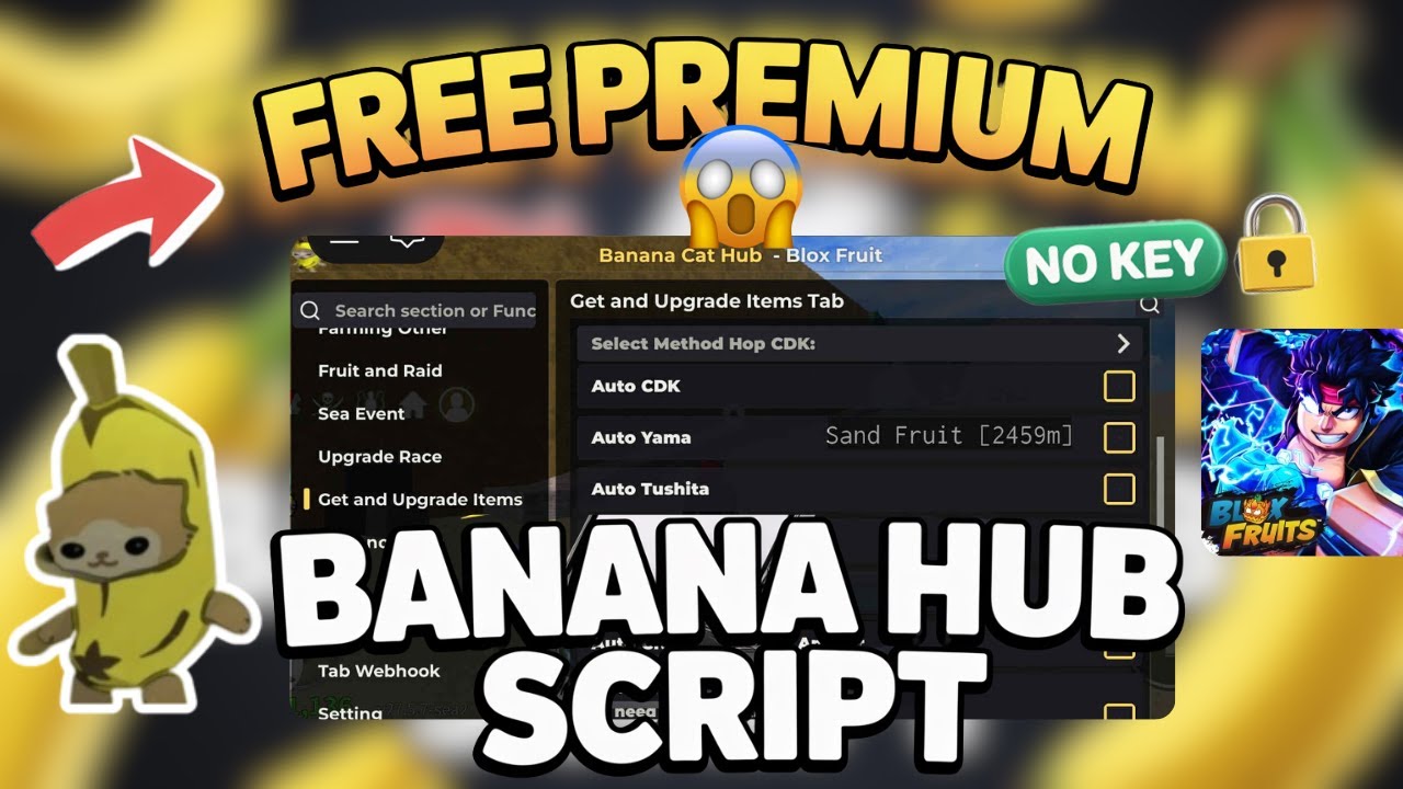 NEW Banana Hub Script Blox Fruits 2026 | FREE Premium Script (No Key)