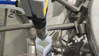 Automatic liquid stand up pouch packing machine laundry detergent filling sealer
