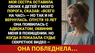видео: Моя сестра оставила мне четверых детей, сказав: «Всего один час!». Спустя 10 лет она обвинила меня.. картинка: Моя сестра оставила мне четверых детей, сказав: «Всего один час!». Спустя 10 лет она обвинила меня..