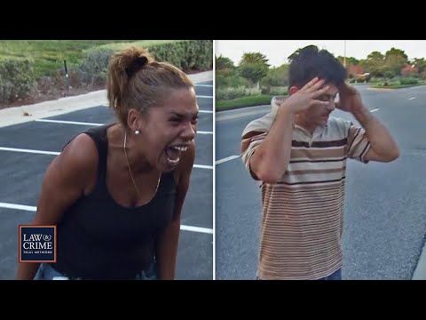 Wife Goes Ballistic on Drunk Husband Who Drove into a Light Pole (COPS)