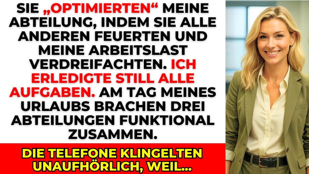 Sie haben meinen Job ‘optimiert’ – Ich ließ das System ohne mich zusammenbrechen