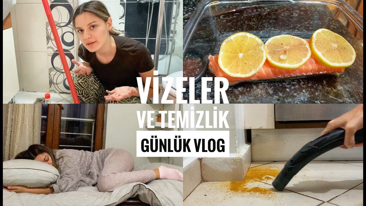 3 VİZEM OLDUĞU GÜN NELER YEDİM? | DELİRTEN EV TEMİZLİĞİ | UTANDIĞIM BİR GÜNLÜK VLOG...