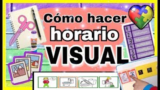 Cómo hacer un Horario Visual con PICTOGRAMAS  para Niños