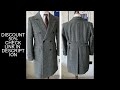 British Retro Men's Long Suit Jacket Herringbone Double Breasted Autumn Winter Thick Polo Coat Wool
