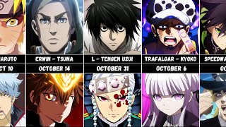 Anime Characters Who Born in October Anime Characters Who Born in October
