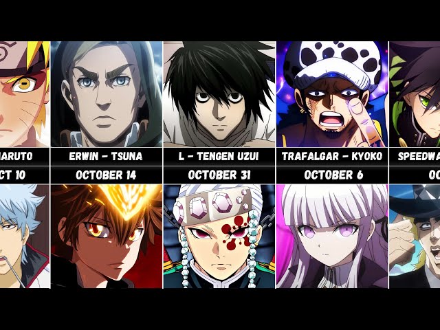 Top 10 Anime Character Birthdays for August 1-15!  Anime characters  birthdays, Anime, Top anime characters