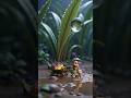 Tiny steps, big determination! 🐜 cute ants gather their home supplies inthe rainy forest viralshort