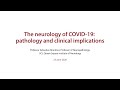 The neurology of COVID-19: pathology and clinical implications -  Professor Sebastian Brandner