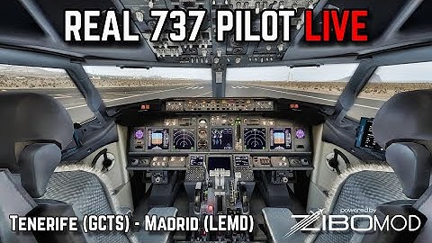 Real 737 Pilot LIVE | ZIBO MOD 737 | Tenerife - Madrid | X-Plane 11