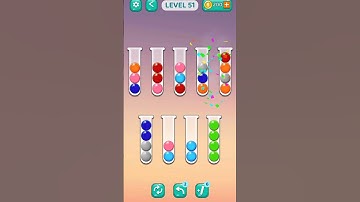 New level solved of ball sort game / level 51 / #viral #shorts