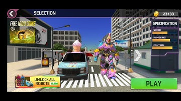 Unlocked  - Ice Cream Robot War : Robots Battles Transform #9 | Best Mobile Games