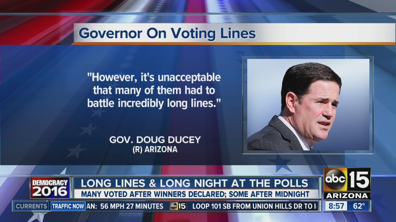 Gov. Ducey demands change after long polling lines