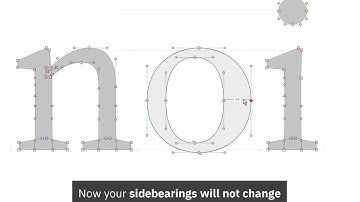 Adjust glyph widths using Power Nudge & Bind Sidebearings. FontLab VI tutorial