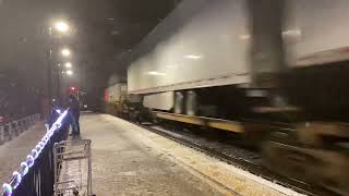 La Plata, Missouri - BNSF “Z” High Priority Intermodal Train Rips Through the Freshly Fallen Snow🎄
