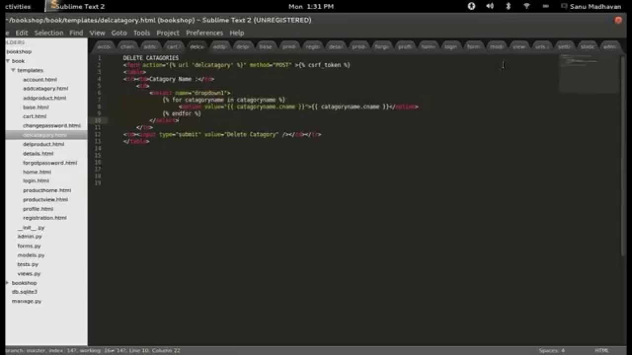 How to retrieving selected item from dropdown list in Django YouTube