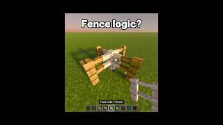 Minecraft Fence Logic!💀 #minecraft #shorts