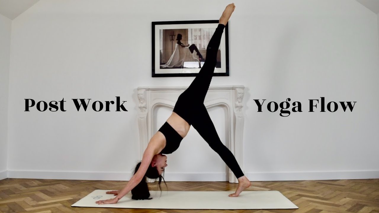 20 Min Post Work Vinyasa Flow | Yoga to Reground and Destress - YouTube