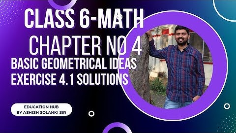 class 6 math chapter 4 basic geometrical ideas exercise 4.1 solution