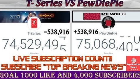 🔴PEWDIEPIE VS T-SERIES | LIVE SUB COUNT | T SERIES VS PEWDIEPIE | SUBSCRIBER COUNT LIVE FROM INDIA