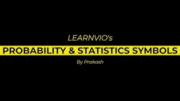 Probability & Statistic Symbols | Basic | Concept | Formulae | Introduction