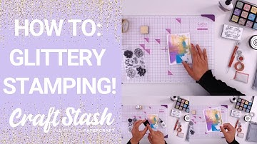 GLITTER Stamping Without Heat Embossing - no heat required!