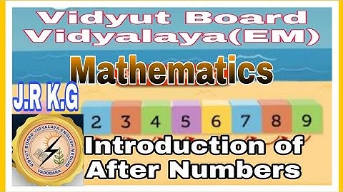 1414.Jr. KG,Mathematics,Introduction of After Numbers | Vidyut Board Vidyalaya | BHAGYESH THAKKAR