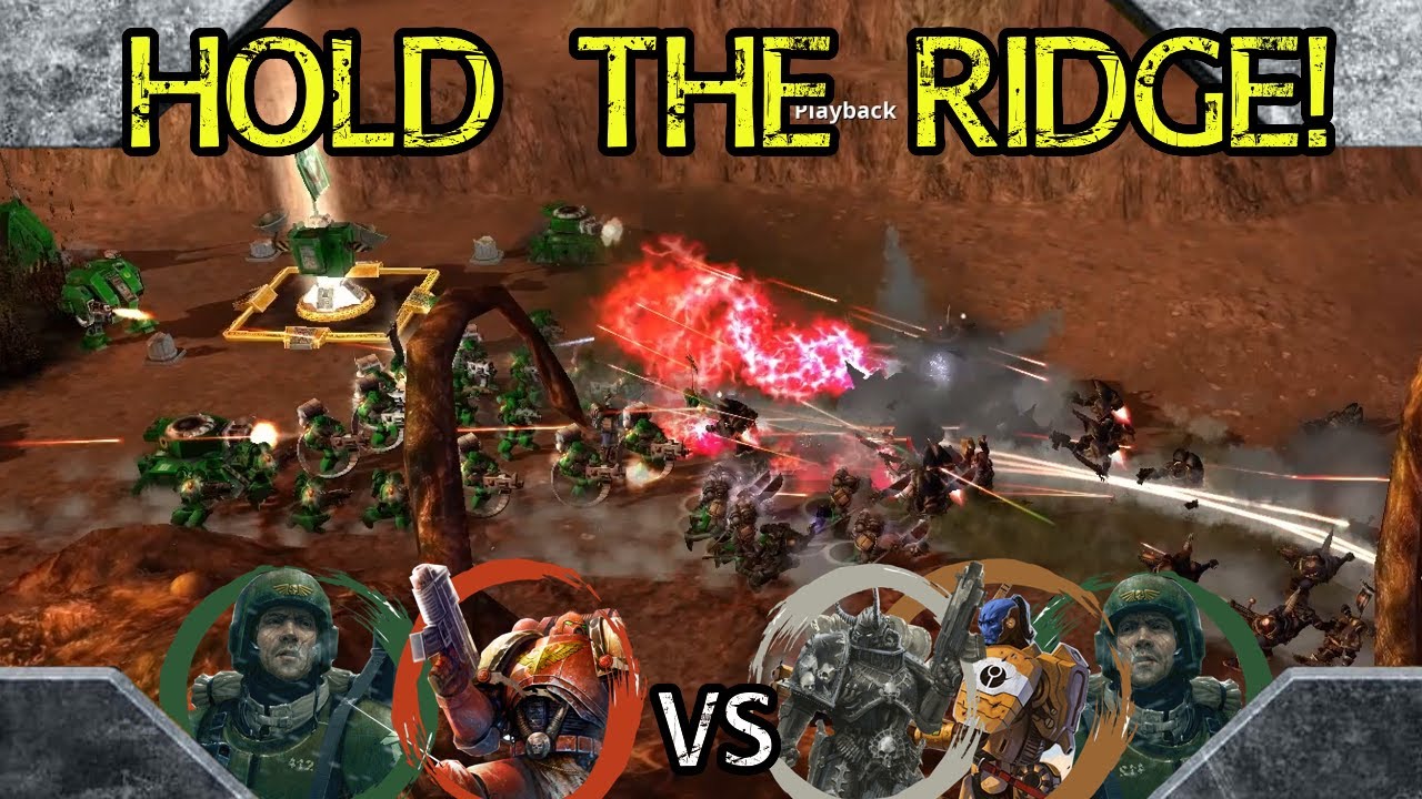 Dawn of War Definitive Edition: 3 vs 3 Chaos Space Marines, Tau, Imperial Guard vs Space Marines, IG