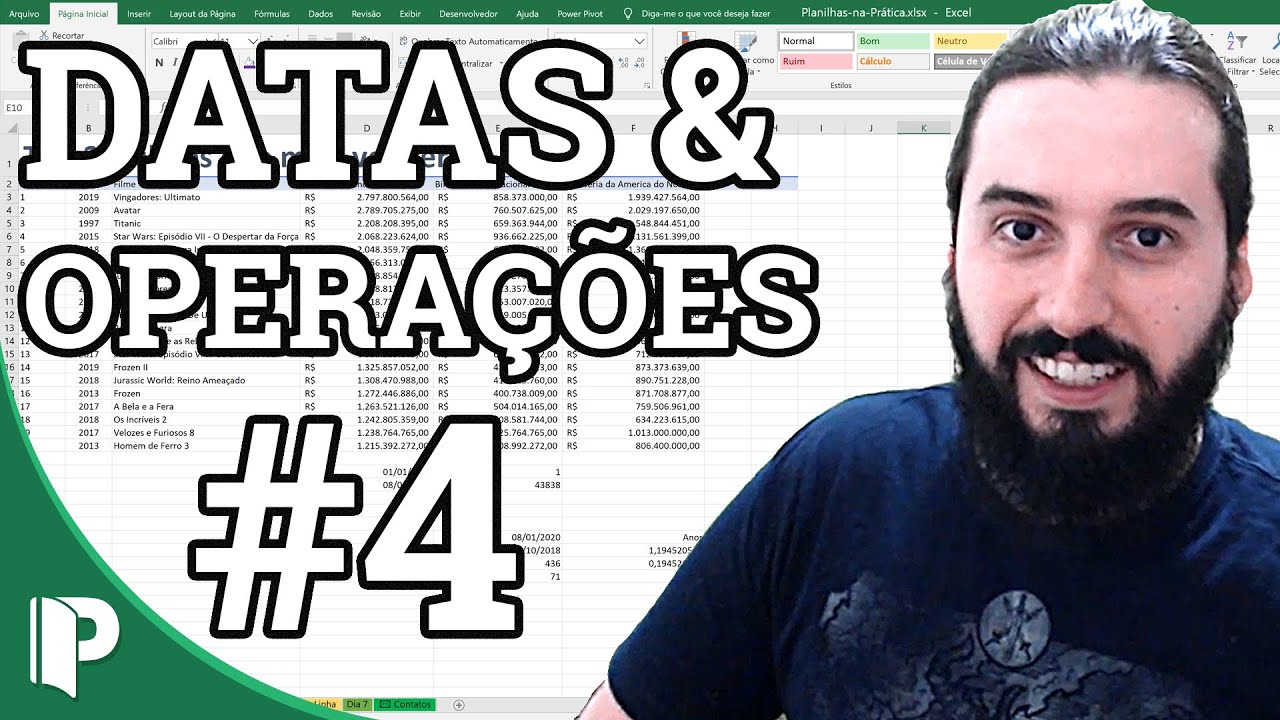 Excel Basico | Como colocar data no Excel passo a passo | Aula 4 - YouTube