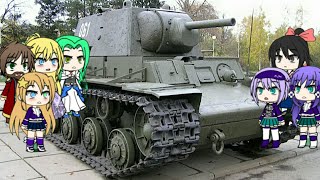 Isekai Wa Smartphone react to kv1 tank battle