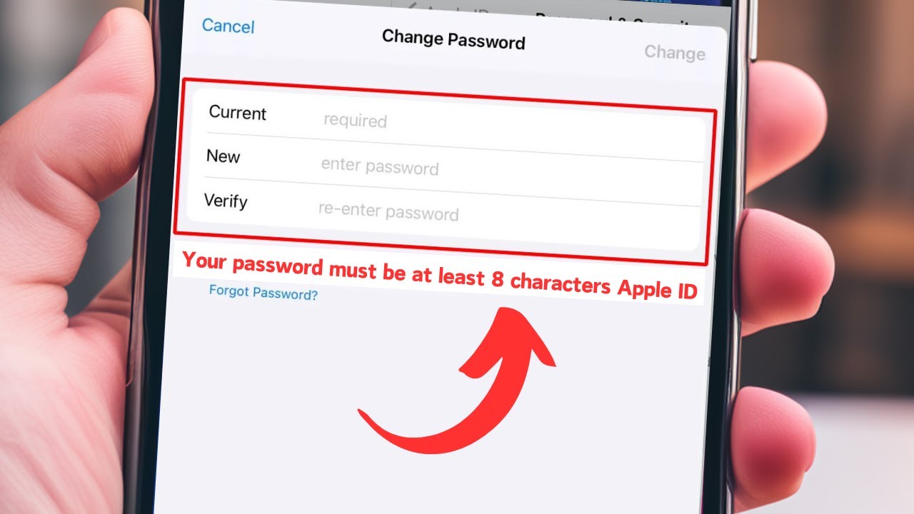 Your password must be at least 8 characters Apple ID / Apple id