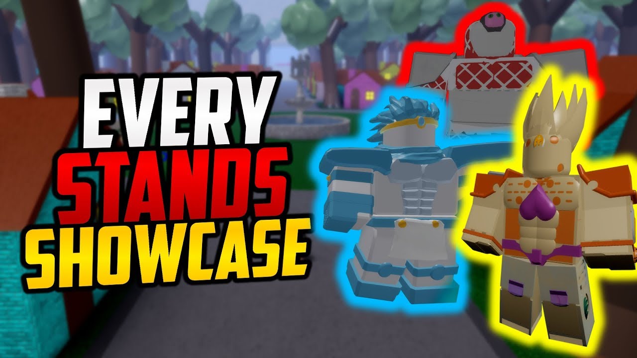 Every Stands Showcase In Jojo Blox Roblox Youtube - repeat how to lvl up fast in jojo blox roblox jojo blox by