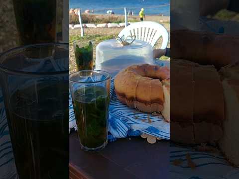كأس شاي على البحر شاى بحر شاطئ شاطئ البحر أتاي شاي مغربي
