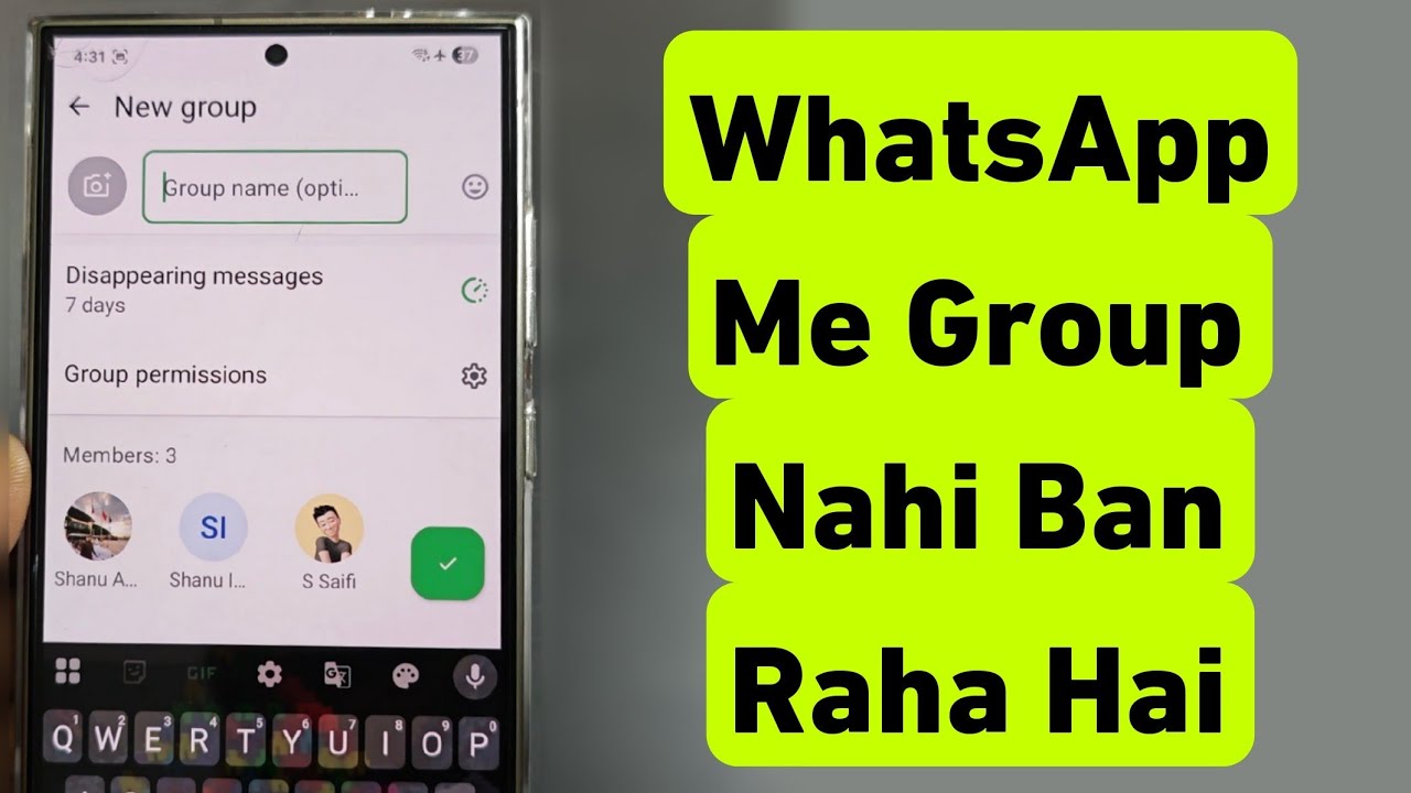 WhatsApp Me Group Nahi Ban Raha Hai | WhatsApp Group Create Problem 