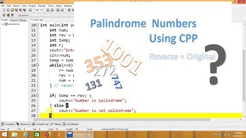 c++ program to check for palindrome numbers | cpp programming video tutorial